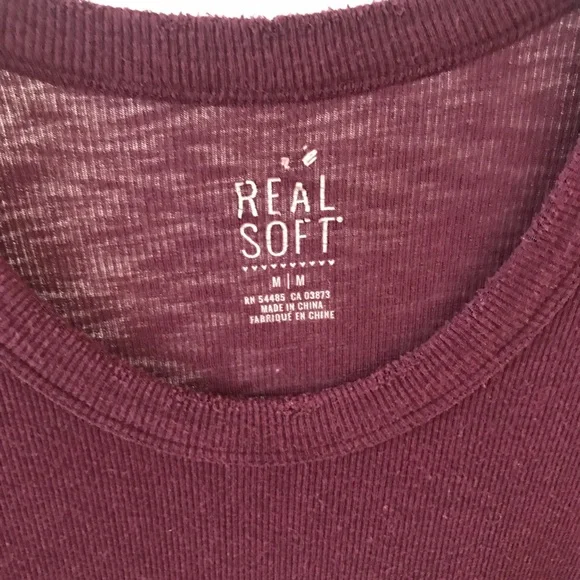 Three, Aerie, long sleeve, rib knit tops. M - Picture 3 of 5